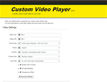 Tablet Screenshot of embed.customvideoplayer.net